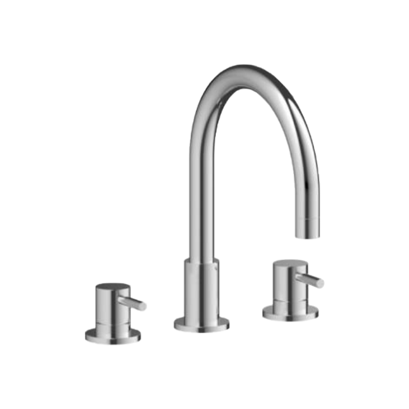 T7122 3 Tap Hole Bath Mixer Tapered Water Faucet