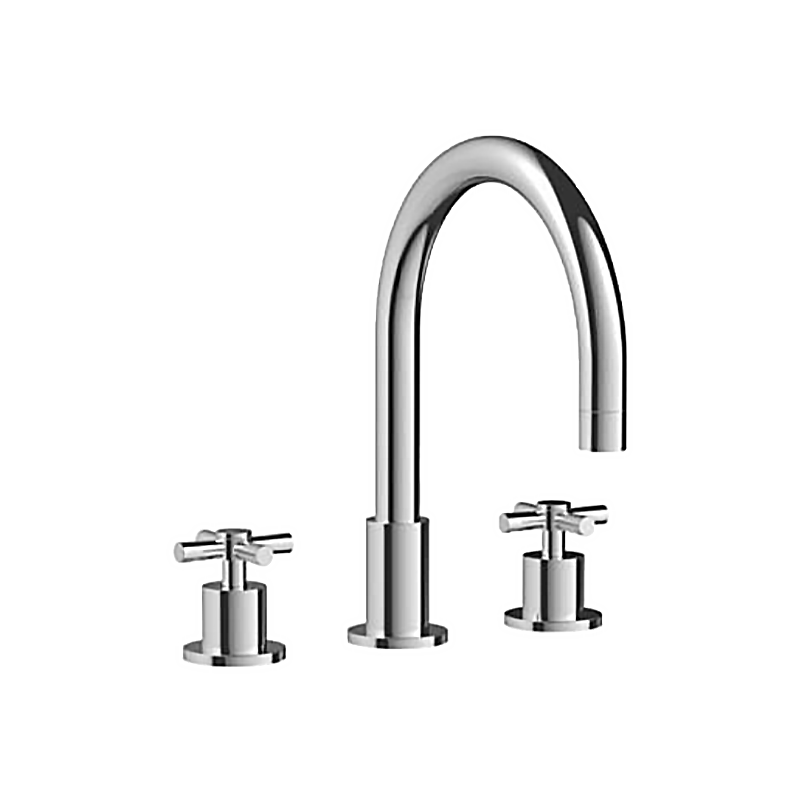 T7222 3 Tap Hole Bath Mixer Tapered Water Faucet