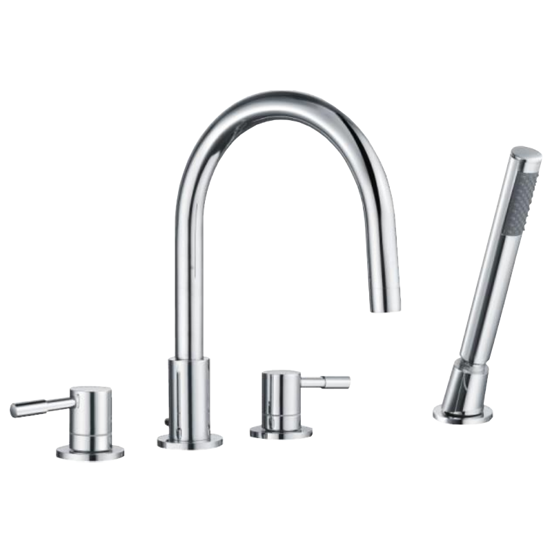 T7314 4-hole Deck Mounted Bath Shower Mixer Tapered Water Faucet