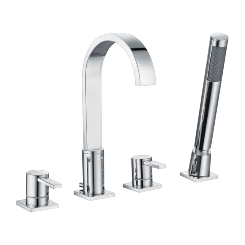 T7614 4-hole Deck MountedBath Shower Mixer Tapered Water Faucet