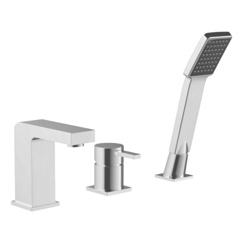 T7911 3 Tap Hole Bath Shower Mixer Tapered Water Faucet