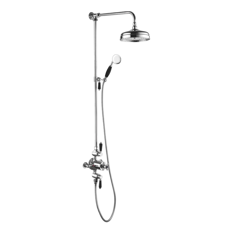 K204C Traditional Thermostatic Shower Set( black ceramic ) Thermostatic Shower Valve and Shower Kit