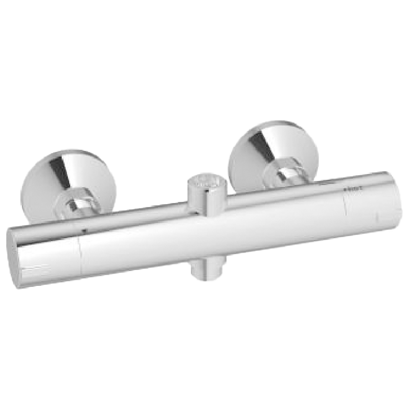 T43024 Round Bar Valve( top and bottom outlet） Thermostatic Shower Valve and Shower Kit