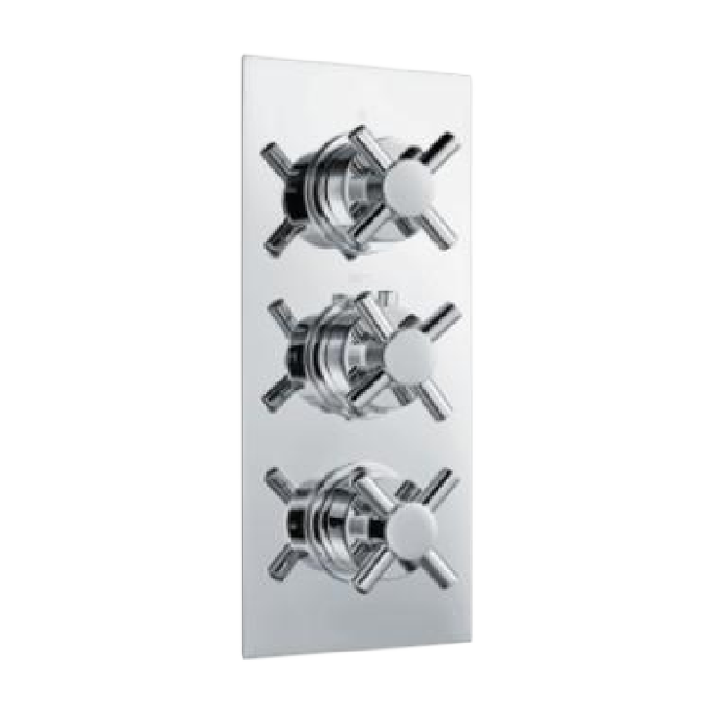 T46022A Triple Concealed Thermostatic Shower Valve( big plate handles )