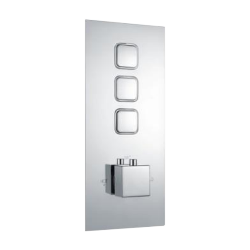 T46112 Push Button Thermostatic Shower Valve ( Three Outlets )