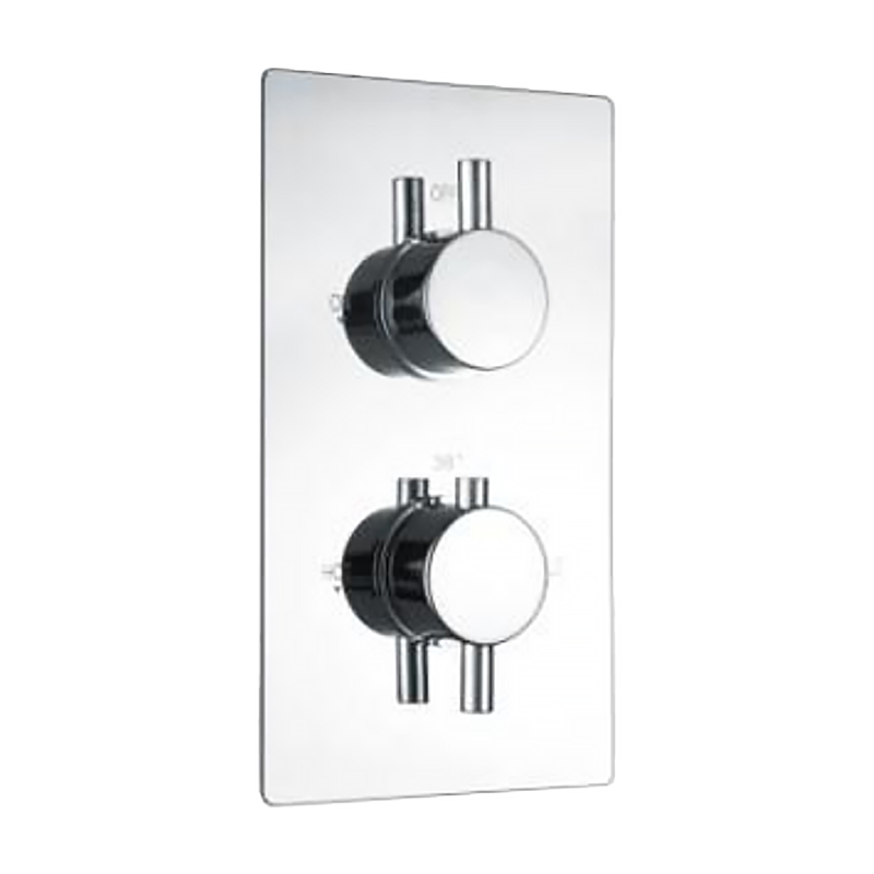 T47012D Twin Concealed Thermostatic Shower Valve with Diverter