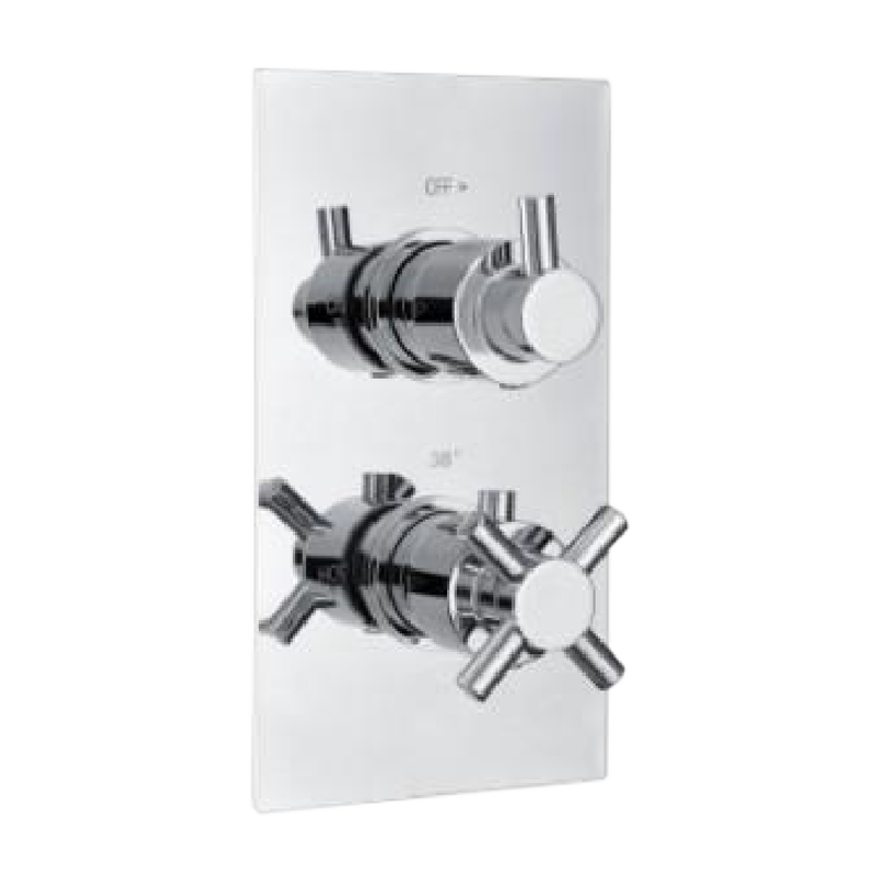 T47022 Twin Concealed Thermostatic Shower Valve Thermostatic Shower Valve and Shower Kit