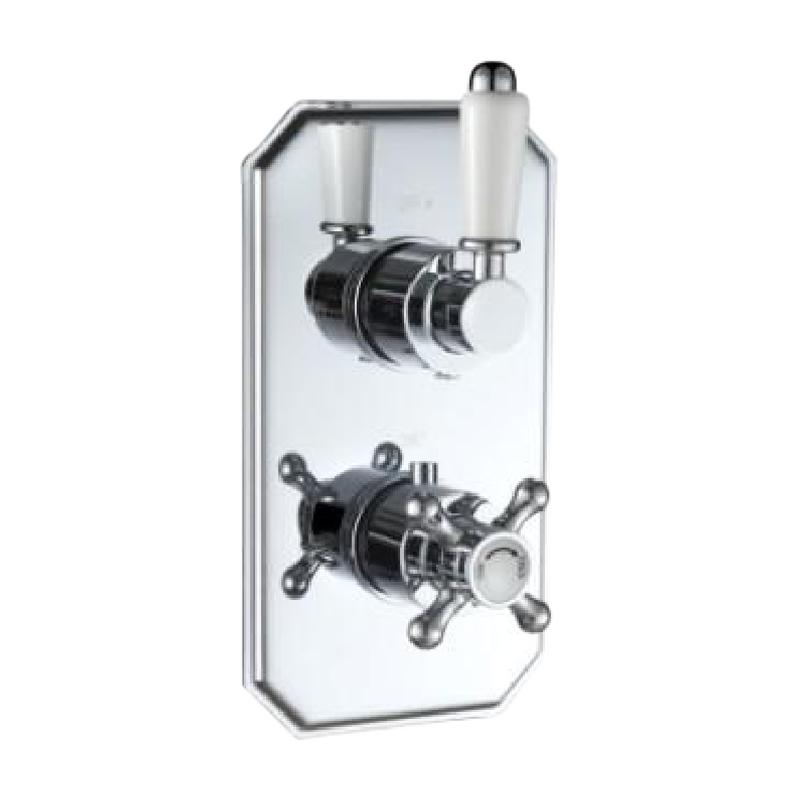 T47032A-D Twin Concealed Thermostatic Shower Valve with Diverter