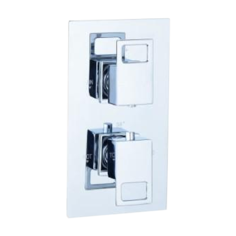 T47062 Twin Concealed Thermostatic Shower Valve Thermostatic Shower Valve and Shower Kit