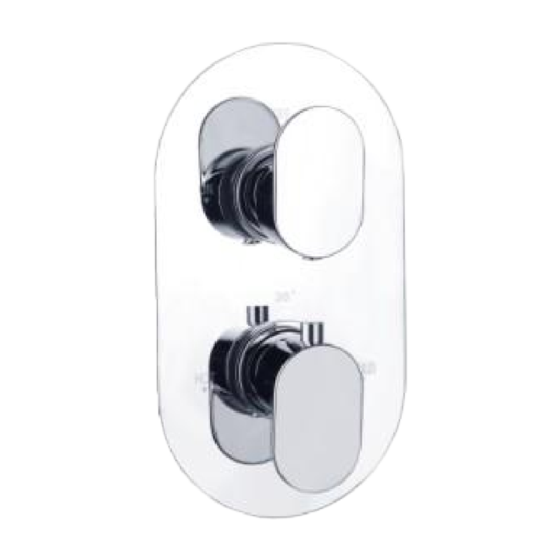 T47072 Twin Concealed Thermostatic Shower Valve Thermostatic Shower Valve and Shower Kit