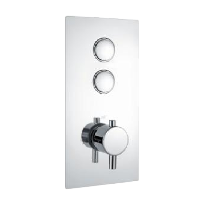 T47102D Push Button Thermostatic Shower Valve ( Two Outlets ) Thermostatic Shower Valve and Shower Kit