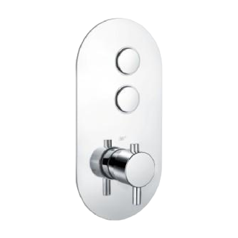 T47102D-A Push Button Thermostatic Shower Valve ( Two Outlets )