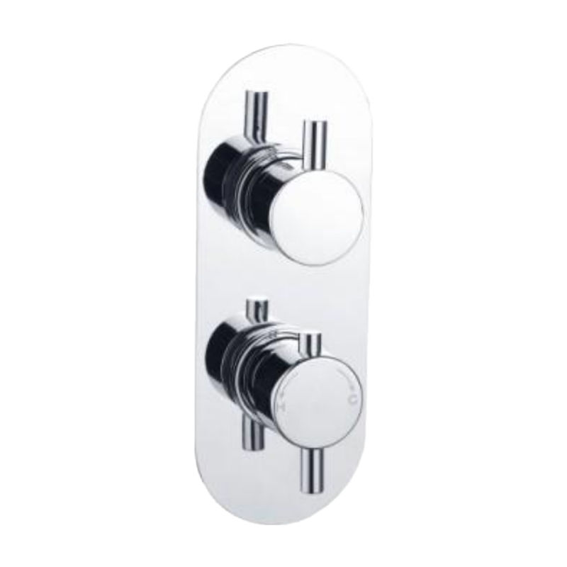 T47192 Twin Concealed Thermostatic Shower Valve Thermostatic Shower Valve and Shower Kit