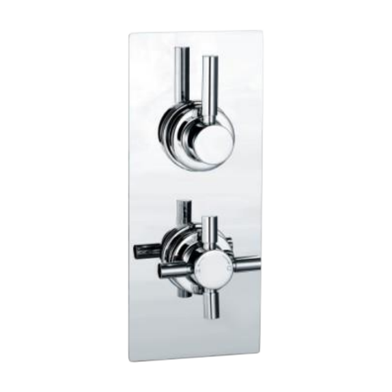 T47202 Twin Concealed Thermostatic Shower Valve Thermostatic Shower Valve and Shower Kit