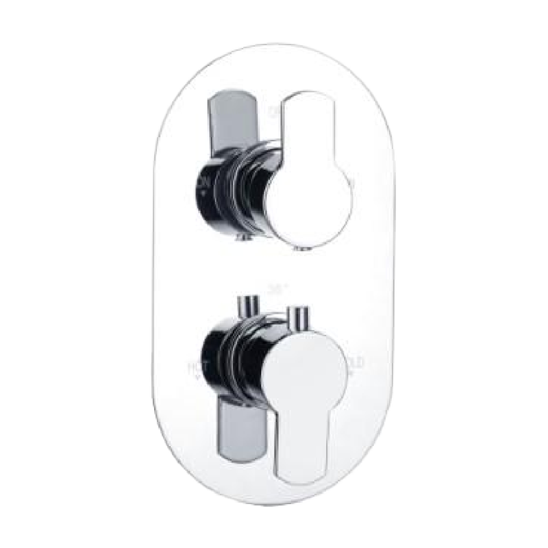 T47212 Twin Concealed Thermostatic Shower Valve Thermostatic Shower Valve and Shower Kit