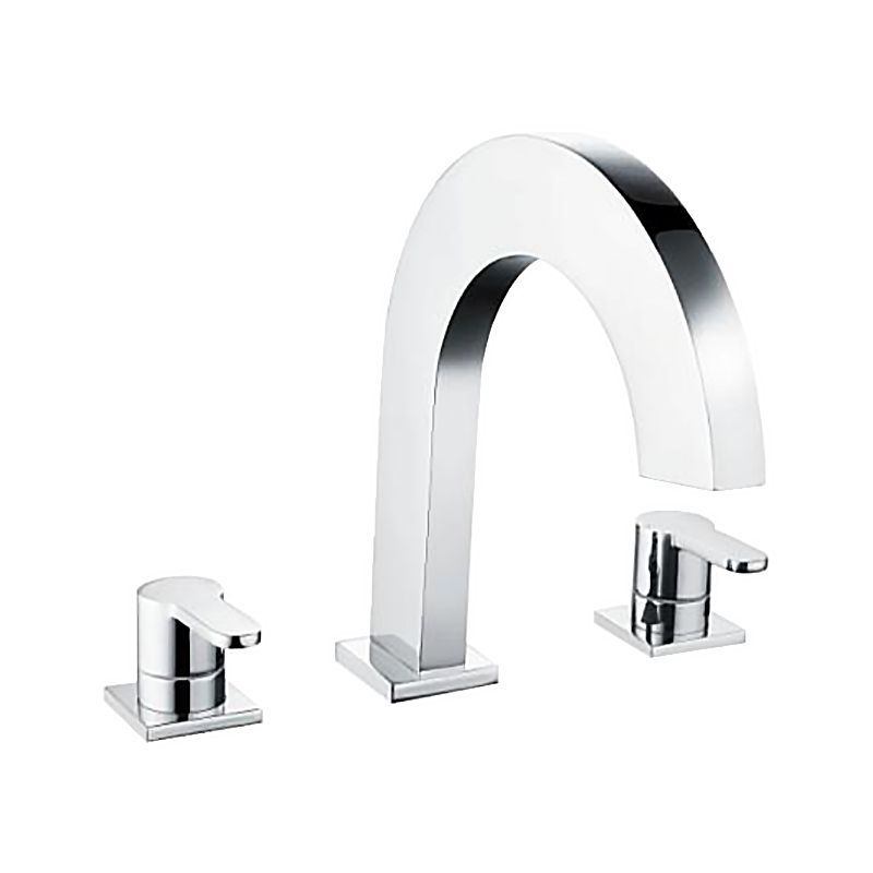 T714022 3 Tap Hole Bath Mixer Tapered Water Faucet